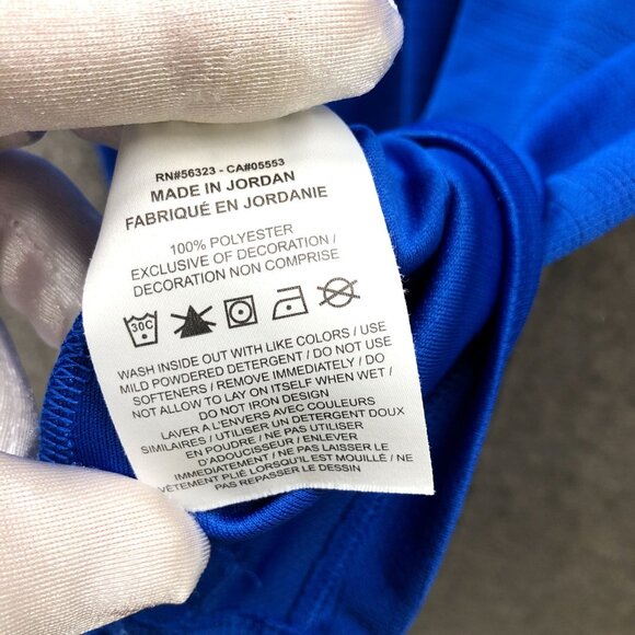 Nike Running T Shirt Mens S Blue Short Sleeve Crewneck Dri-Fit Reflective - Picture 6 of 9